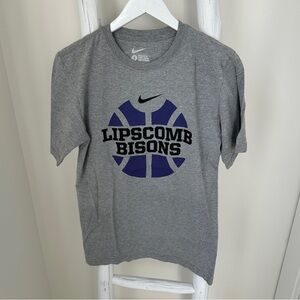 Nike Men’s Gray Lipscomb Bisons Basketball Tee Shirt Grey and Purple Size Small